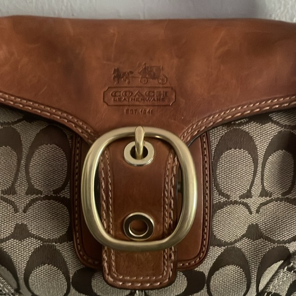 Coach Vintage Bleeker Legacy British Tan Leather Handbag - Picture 4 of 13